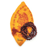 BRIJ HAAT Rosary 8mm Lal Chandan Mala 108+1 Beads with Cotton Gaumukhi Japa Bag