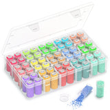 VANSUNS 60 Bottle Diamond Painting Storage Containers, 15 Grids Adjustable Craft Storage Container, Leakproof Bead Organizer for