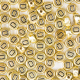 Yiizzxin 200Pcs Round Ancient Gold Letter D Beads,4x7mm Flat Letter-D Bead for Bracelets,Alphabet Beads for Jewelry Making DIY N