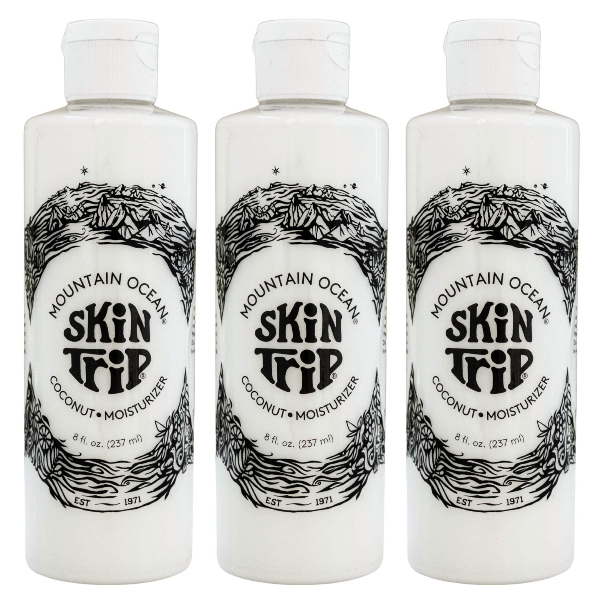 Mountain Ocean Skin Trip Moisturizer, Coconut , 8-Ounces (Pack of 3)