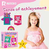 My First Sewing Kit for Beginners Kids Children's Arts and Crafts, 6 Easy DIY Projects of Stuffed Animals and Pillows Craft for