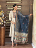 Gosriki Women'S Rayon Viscose Straight Printed Kurta With Pant & Dupatta (Ladki Cream-Gs_L_Cream_Large),Cream,,B0DXKWGTD5