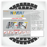 Noveau SafeT 1St Diameter25Mm Length1.5 Meter,Black | Flexible Cable Organiser With Slider Tool | Cable Hider | Concealer, Ca