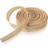 20 Yard 1 Inches Burlap Ribbon Wide Jute Ribbon Natural Burlap Fabric Roll Wired Edge for Wreaths, Christmas Tree Decoration, Bi