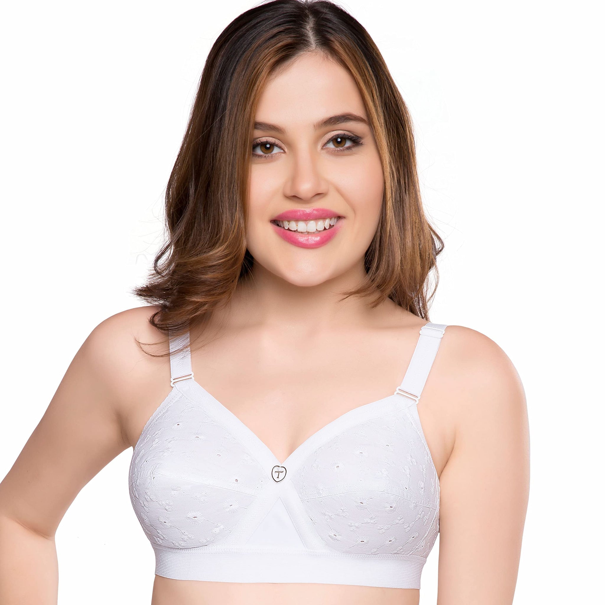 Trylo Women'S Non-Wired Bra (Krutika Chiken_White_44G),WHITE,44,B07Z5DPM41