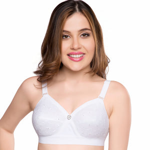 Trylo Women'S Non-Wired Bra (Krutika Chiken_White_44G),WHITE,44,B07Z5DPM41
