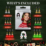 Beardaments Christmas Hair Accessories for Women - Light Up Baubles with Red and Green Lights - Fun Christmas Accessories for Wo