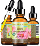 Botanical Beauty Japanese ORGANIC CAMELLIA Seed Oil. 100% Pure Natural Undiluted Refined Cold Pressed Carrier Oil to revitalize 