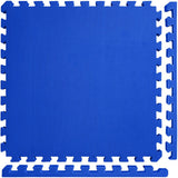 Meister X-THICK 1.5 Interlocking EVA Foam Mats - 2X Cushion for Wrestling, MMA Takedowns & Gymnastics - 2'x2' Tiles - Blue - 16 