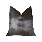 Plutus Brands Plutus Tip Dyed Mink Handmade Throw Pillow, 26 X 26, Dark Brown