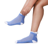 Xjarvis Mexico Women'S Ankle Socks - Half Terry Cushioned Sole Breathable Combed Cotton Odour-Free - For Running Gym Sports & Everyday Wear - Pack Of 3/6/9/12 (Blue Yellow Pink),Pack of 6,,B0CQ8K5976