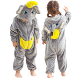 MICHLEY Unisex Baby Halloween Romper Dress up Flannel Soft Animal Cosplay Costume Outfit For Girls Boys 0-6M,Elephant