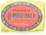 Phebo Body Soap - Odor of Roses - 3.1oz | Sabonete Barra Odor de Rosas Phebo - 90g (pack of 4)