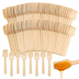 WYOMER 300 Pcs 3.75 Disposable Mini Wooden Tasting Spoons for Ice Cream Sampling