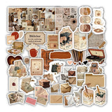 Woopme 38Pcs Vintage Art Printed Scrapbook Stickers Kids Girls Scrapbook Vinyl Printed Stickers For Notebooks,Diary, Journal,Lap