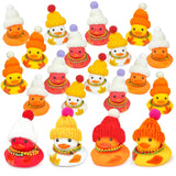 Cinrobiye 24 Set Fall Rubber Ducks Thanksgiving Rubber Duckies Bulk DIY Pumpkin Themed Duckies for Holiday Autumn Theme Carnival