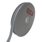 QIANF Black and White Gingham Ribbon, Houndstooth Plaid Checkered Craft Ribbon for Crafts Picnic Decorations Christmas Birthday 