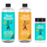 Aunt Fannie's Floor Bundle: Hardwood Floor Cleaner, Multi-Surface Vinegar Floor Cleaner, and Carpet Refresher, Packaging May Var