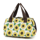 Smrcom Makeup Bag Cosmetic Bag For Women Girl Travel Makeup Bag Toilet Bag Zipper Organizer Bag Waterproof (Corduroy sunflower w