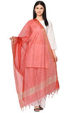 Weavers Villa Women'S Banarasi Poly Silk Starred Dupatta (Red, 2.25M)