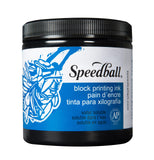 Speedball WaterSoluble Block Printing Ink, 8Ounce Jar, Black