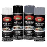 COLOR CARE Spray Paint, 12 oz, 4-Pack (Gray Mix: Gloss White, Gloss Black, Dark Gray, Light Gray) - All-Purpose, Indoor & Outdoo
