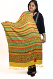 Sprha Women Stole Self Design Polyester Wool Blend Yellow 1 Stole 2311
