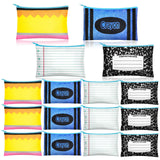 Demonwer 12 Pcs Back to School Gifts Pencil Case 4 Style Patterns Pencil Pouch Cute Pencil Box Pencil Bag for Classroom Prize Ba
