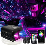 AMKI Dual Color 20W Twinkle Starlight Headliner Kit Mixed 710pcs*13.1ft Cables Fiber Optic Light Sound Activated APP/Remote Cont