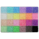 Tibaoffy 8/0 Glass Seed Beads 3mm - 24 Color Pony Beads Kit for Jewelry Making (6720pcs) with Organizer Box