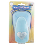 Uchida LVSJCP01 Clever Lever Super Jumbo Craft Punch, Heart , Blue