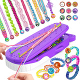 Euclidean Cube Friendship Bracelet Making Kit for Girls, Purple Whale Shaped Jewelry Making Kit for Girls Ages 8-12, DIY Arts an