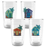 Tervis Made in USA Double Walled Beach House Retreat Collection Insulated Tumbler Cup Keeps Drinks Cold & Hot, 16oz 4pk, Beach R