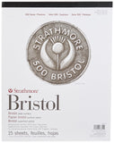 Strathmore (580-72 500 Series Bristol, 2-Ply Plate Surface, 11''X14'', White, 15 Sheets
