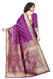 Sugathari Womens Banarasi Saree Pure Kanjivaram Silk Saree Soft New Ladies 2023 Design Wear Pattu Sarees Latest Cotton Party Sari Collections With Blouse Piece For Wedding Sadi (Sam Pari-100 Purple)