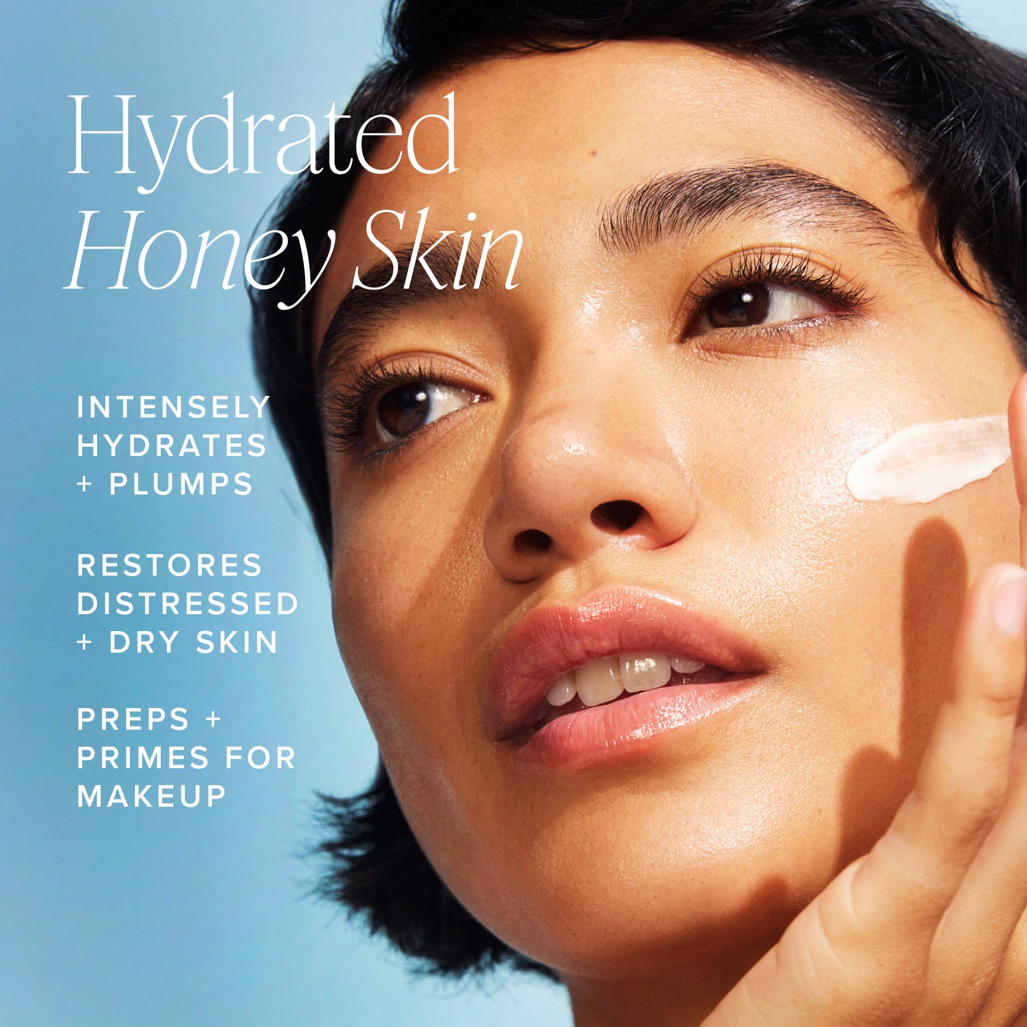 Farmacy Ceramide Face Moisturizer - Honey Halo Hydrating Facial Moisturizer for Dry Skin - Plumps, Soothes + Restores Skin with