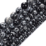 Natural Stone Beads 2mm Snowflake Gemstone Round Loose Beads Crystal Energy Stone Healing Power for Jewelry Making DIY,1 Strand 