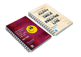 Askprints A5 Notebook (Unruled Wire Bound Spiral Notebook, Red & Creemic, Pack Of 2)