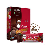 NuGo Dark Chocolate Pretzel and Sea Salt, 12g Protein, Vegan, Gluten Free, Kosher Pareve, 24 Count