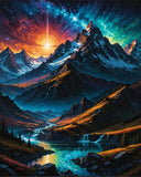 Mountain Paint By Numbers Kit For Adults Beginner Colourful Landscape Paint By Number Kits Acrylic On Canvas Mountains Oil Paint