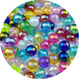 Jmassyang 100 Pieces 12mm Glossy Acrylic Round Beads AB Color Spacer Bubble Bead Plastic Crafts Bead for DIY Necklaces Bracelets