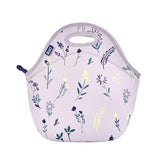 Built Gourmet Getaway Lunch Bag - Thistle Ditsy Neoprene Insulated Food Carrier with Zipper & Handles, Large Reusable Machine Wa
