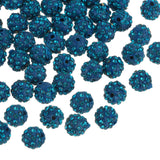 uxcell 100Pcs 8mm Rhinestone Clay Beads, Polymer Clay Crystal Bead Round Disco Shiny Ball Beads Bulk for DIY Bracelet Necklace J