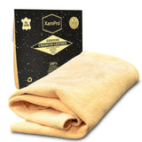 XamPro - Large 2.5 sq ft English Premium Natural Chamois - Clean Like a pro Chamois - Superb Drying Capacity Easy, Streak Free F