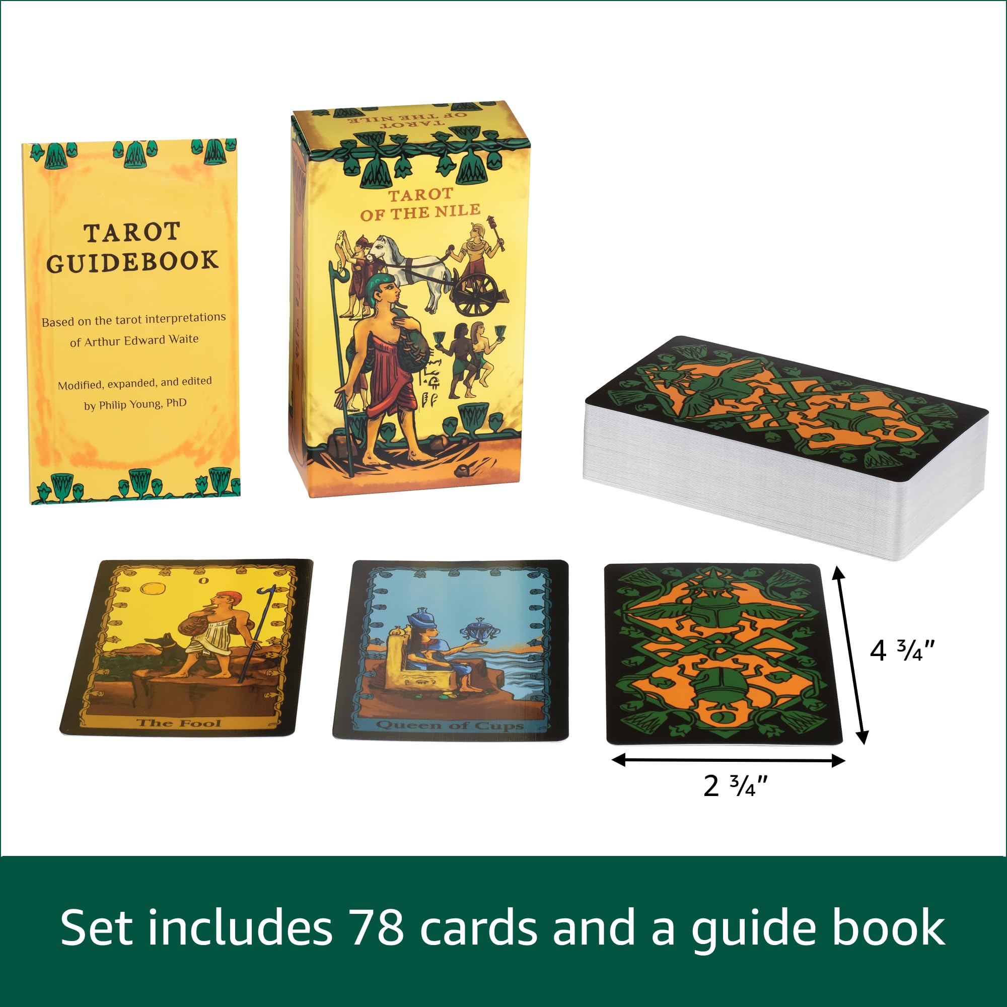 Da Brigh Tarot of The Nile Tarot Cards Deck with Guidebook Featuring Ancient Egypt Theme