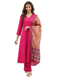 Libas Women'S Silk Blend Kurta Set (400281I_Pink_S)
