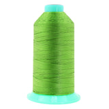 Mandala Crafts Size 346 210D T350 Bonded Nylon Thread - Apple Green 415 YDs Tex 350 Heavy Duty Sewing Threads for Leather, Jeans