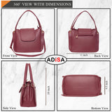 Adisa Shoulder Handbag Bag For Women And Girls With Sling Belt (Ad4055-Mar),Maroon,,B0BH1B798M