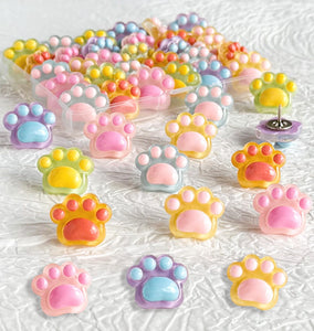 30 Pcs Cat Paw Push Pins, Cute Animal Decorative Thumbtacks,Cartoon Dr ...