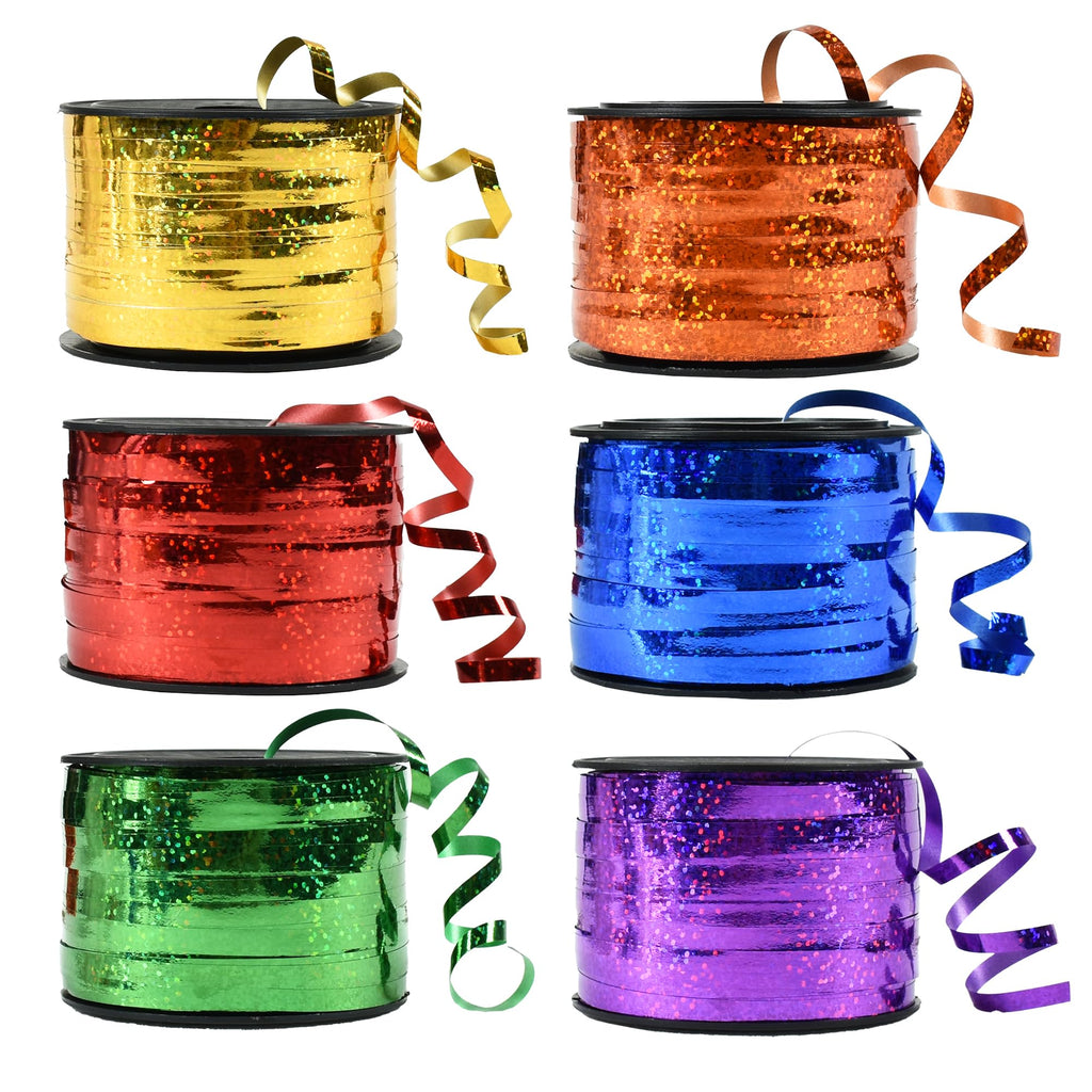 BEISHIDA 6 Assorted Colors Curling Ribbons Balloon String Ribbons - Ra ...